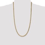 14K 3.9mm Flat Beveled Curb with Lobster Clasp Chain