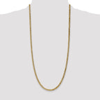 14K 3.9mm Flat Beveled Curb with Lobster Clasp Chain