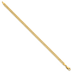 14K Yellow Gold Solid Curb Chain Necklace 3.9mm