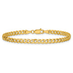 14K Yellow Gold Solid Curb Chain Necklace 3.9mm