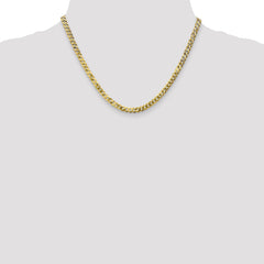 14K 18 inch 4.75mm Flat Beveled Curb with Lobster Clasp Chain