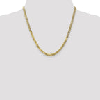 14K 4.75mm Flat Beveled Curb with Lobster Clasp Chain