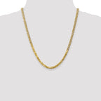 14K 4.75mm Flat Beveled Curb with Lobster Clasp Chain