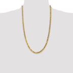 14K 26 inch 4.75mm Flat Beveled Curb with Lobster Clasp Chain