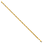14K 4.75mm Flat Beveled Curb with Lobster Clasp Chain