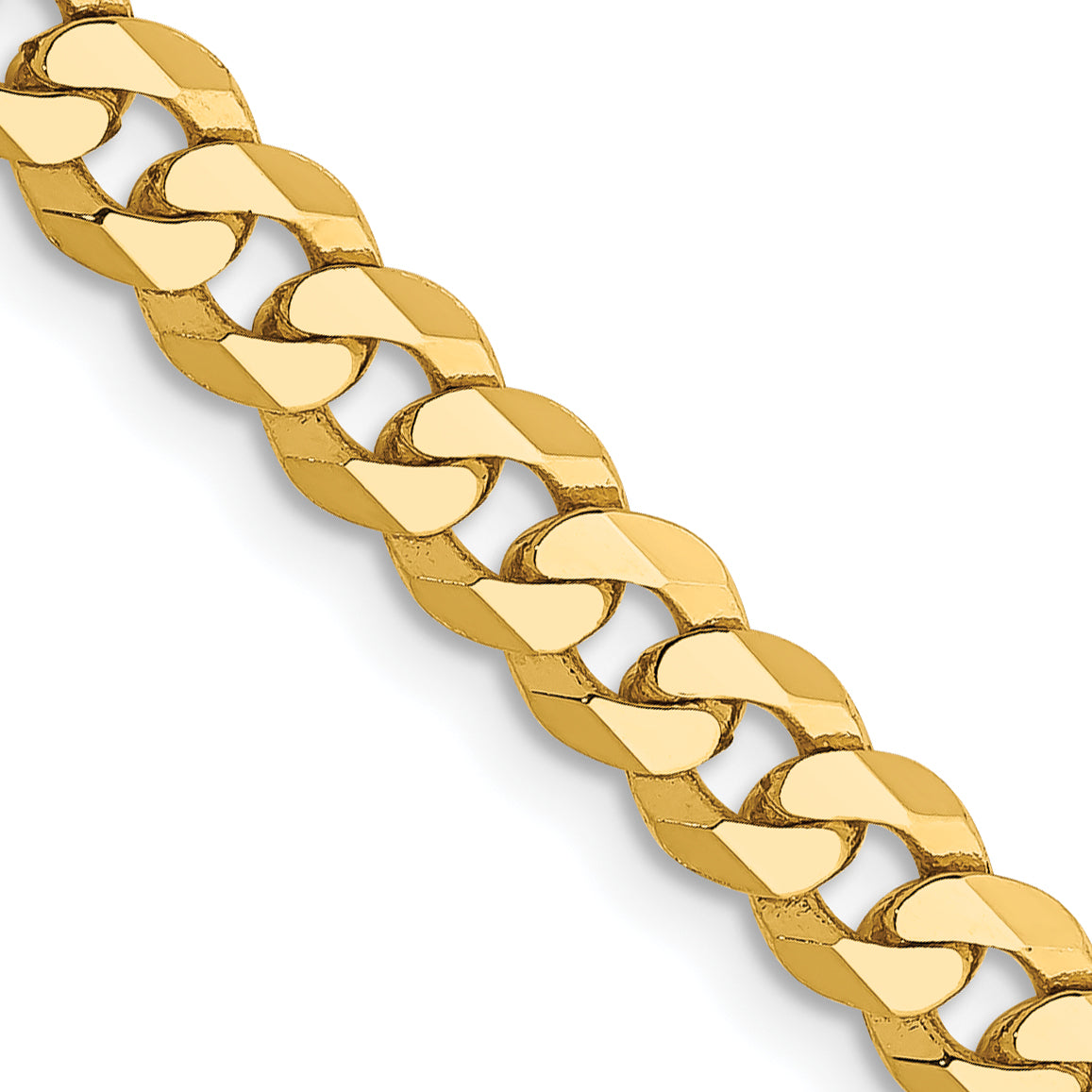 14K Yellow Gold Solid Curb Chain Necklace 4.75mm Main image
