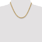 14K 5.75mm Flat Beveled Curb with Lobster Clasp Chain