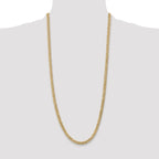 14K 5.75mm Flat Beveled Curb with Lobster Clasp Chain