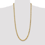 14K 30 inch 6.25mm Flat Beveled Curb with Lobster Clasp Chain