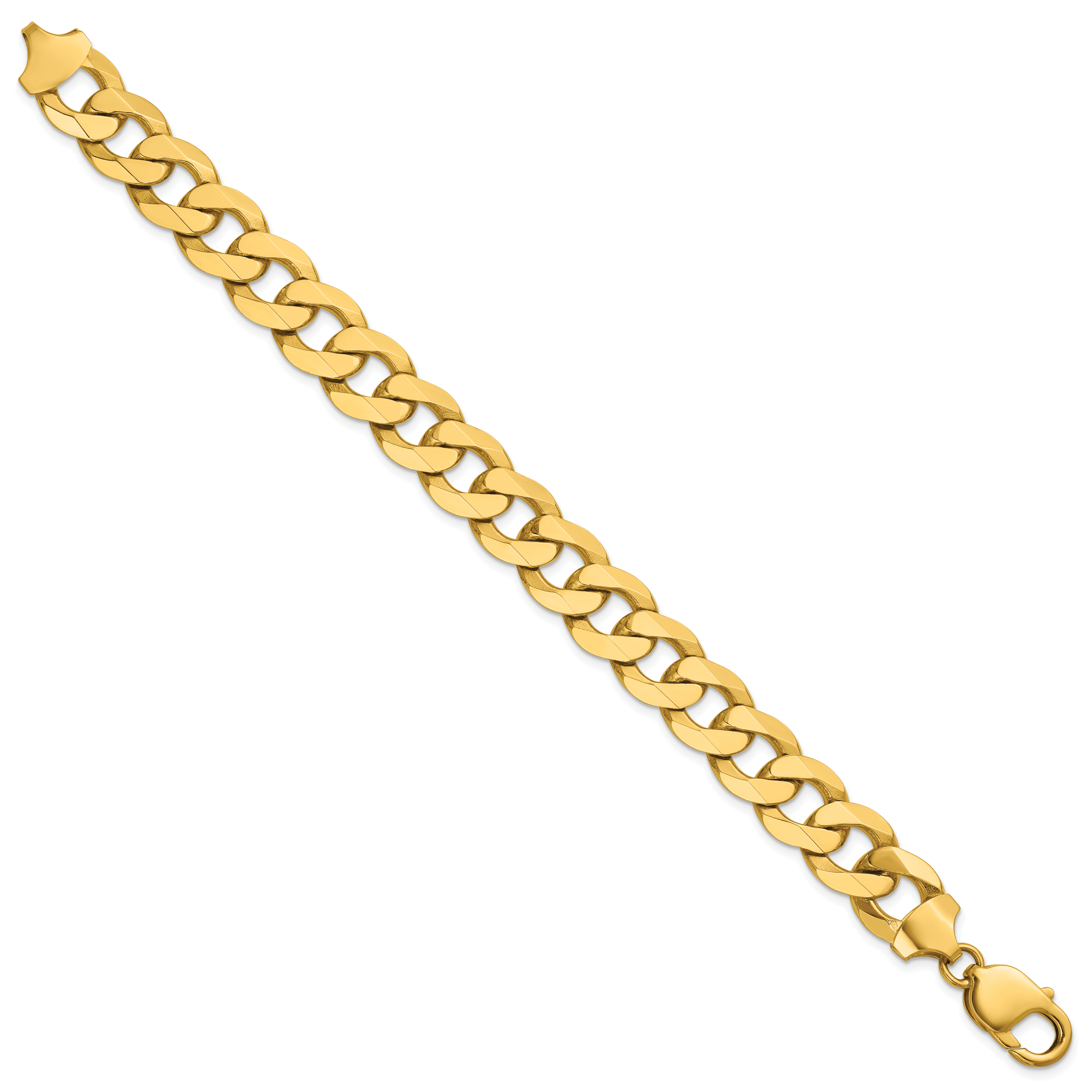 14k 12.0mm Flat Beveled Curb Chain Secondary image