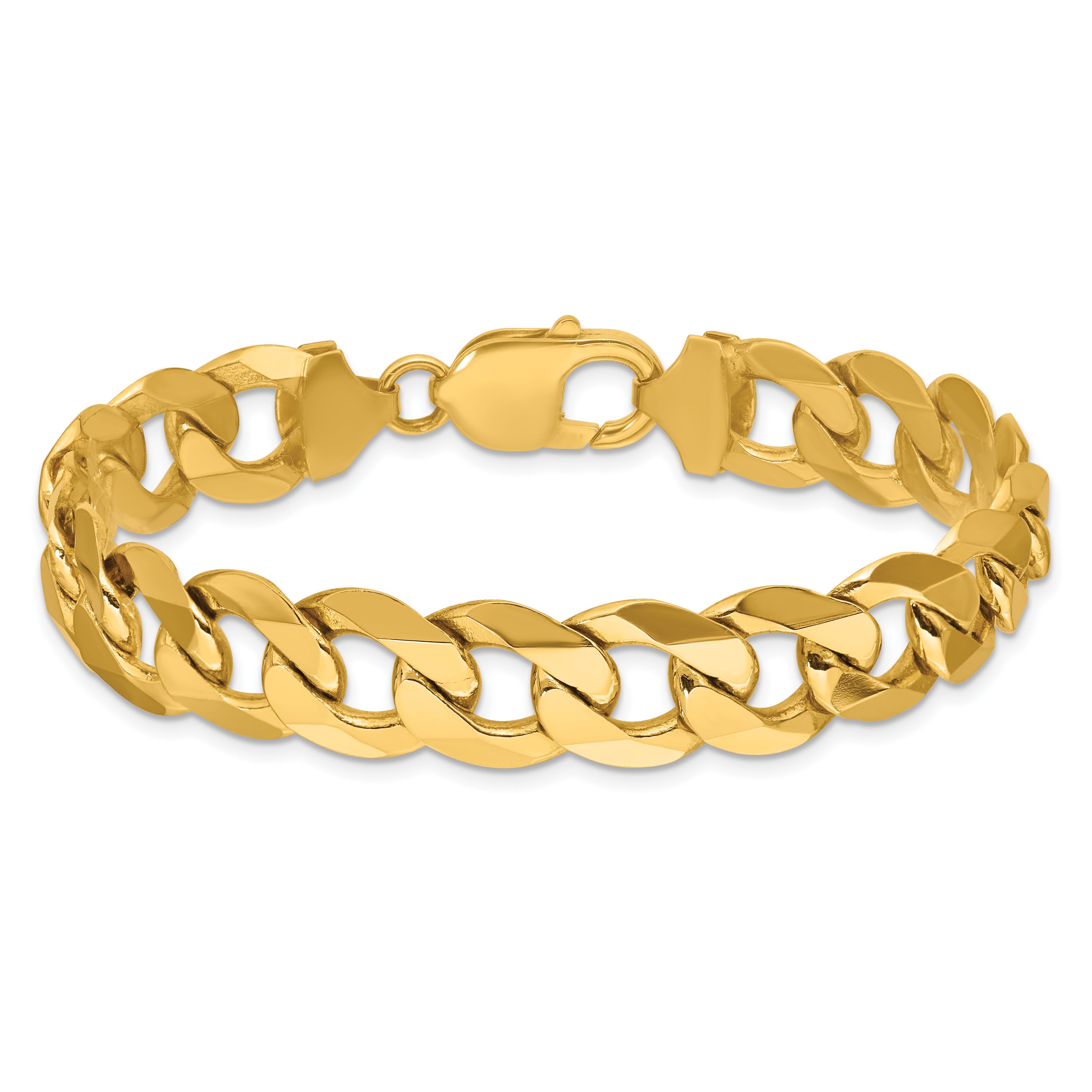 14k 12.0mm Flat Beveled Curb Chain