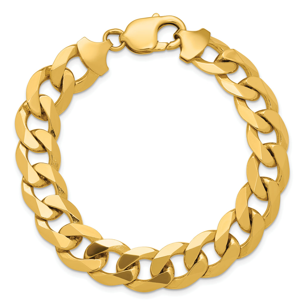 14k 12.0mm Flat Beveled Curb Chain