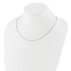 Sterling Silver Rhodium-plated Adjustable .95mm Box Chain