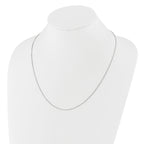 Sterling Silver Rhodium-plated Adjustable .95mm Box Chain