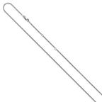 SS Rh-plat 1.1mm Round Snake 1in+1in Adjustable Chain