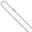 SS Rh-plat 1.1mm Round Snake 1in+1in Adjustable Chain
