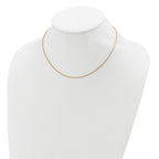 SS Gold-plat 1.1mm Round Snake 1in+1in Adjustable Chain