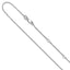 SS Rh-plated .95mm Box 1in+1in Adjustable Chain