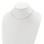 SS Rose Gold-plated .95mm Box 1in+1in Adjustable Chain