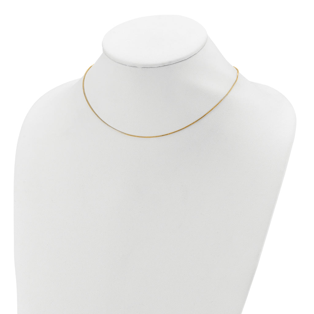 SS Gold-plated .95mm Box 1in+1in Adjustable Chain