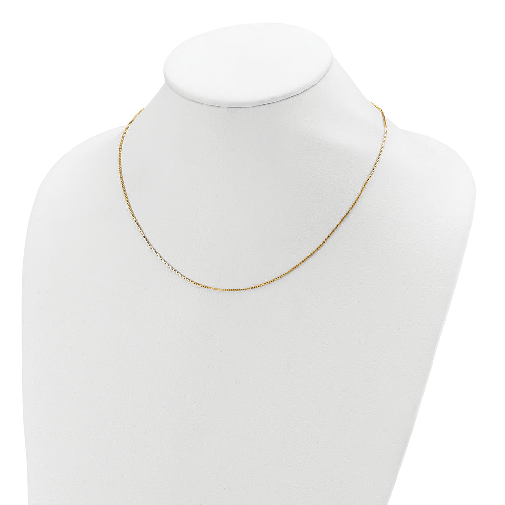 SS Gold-plated .95mm Box 1in+1in Adjustable Chain