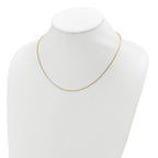SS Gold-plated .95mm Box 1in+1in Adjustable Chain