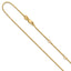 SS Gold-plated .95mm Box 1in+1in Adjustable Chain