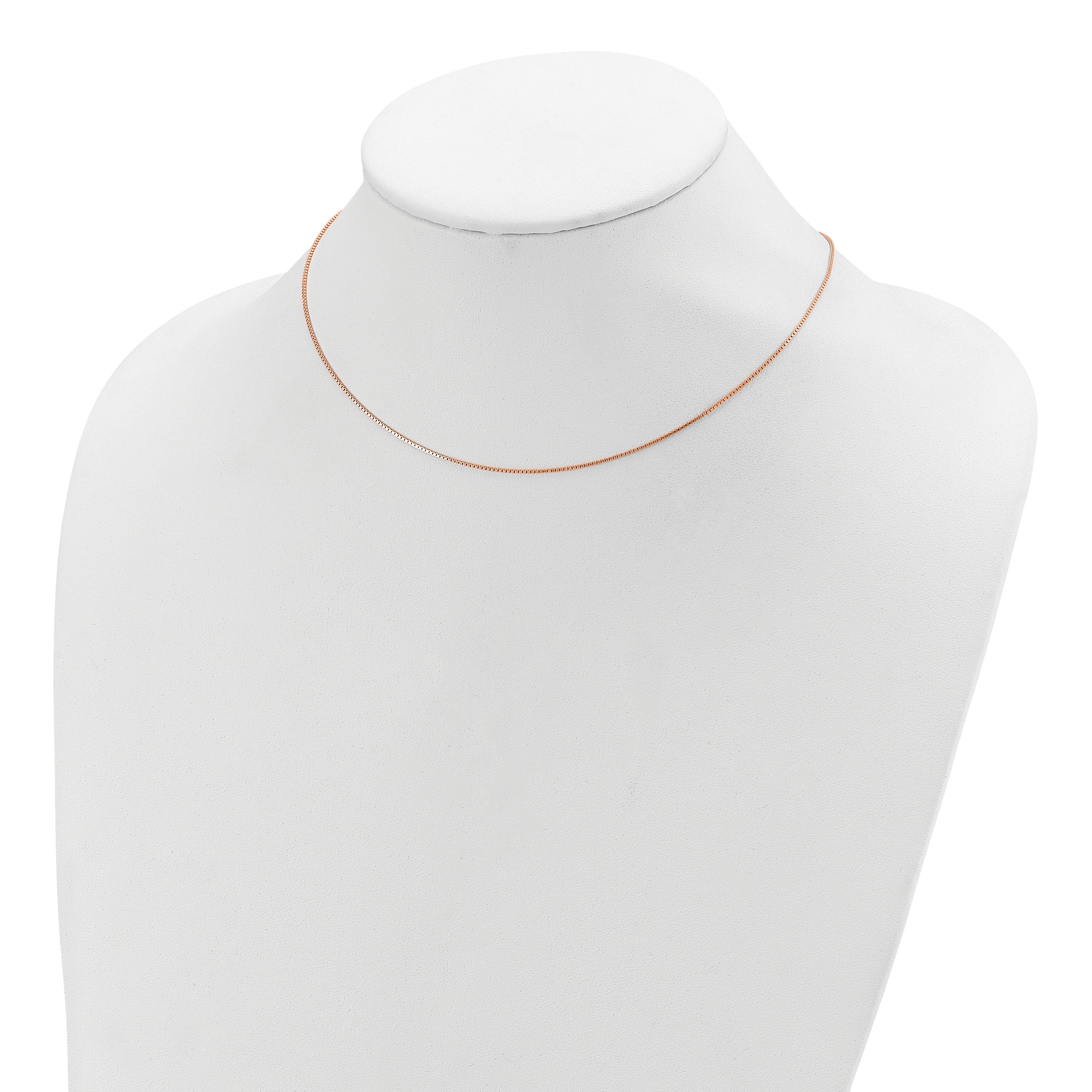 SS Rose Gold-plated .85mm Box 1in+1in Adjustable Chain