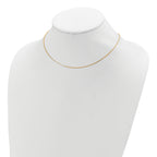 SS Gold-plated .85mm Box 1in+1in Adjustable Chain