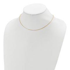 SS Gold-plated .85mm Box 1in+1in Adjustable Chain