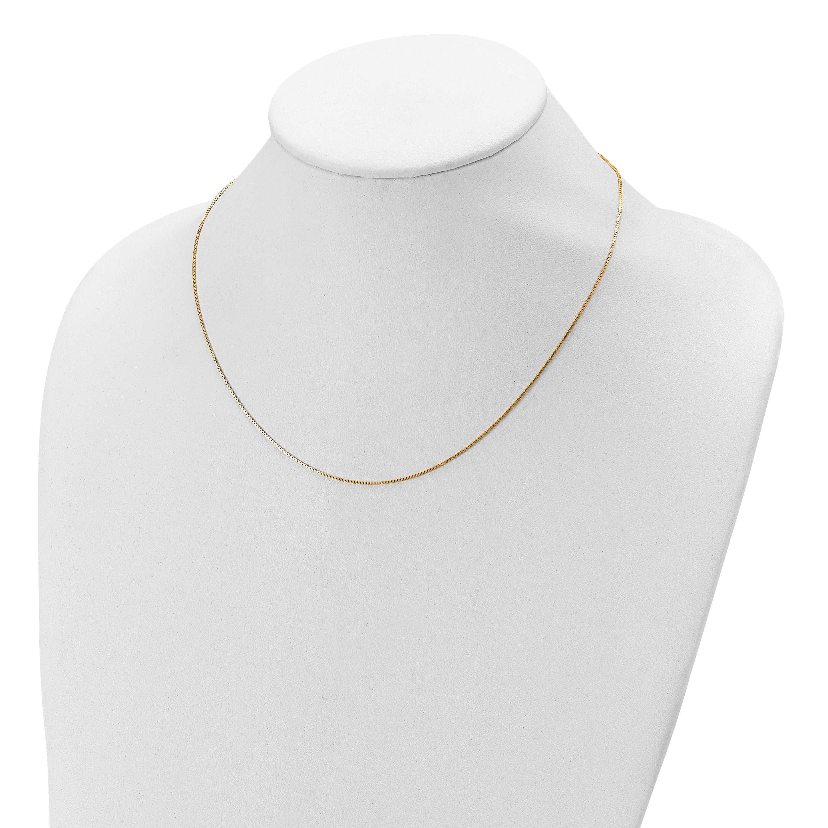 SS Gold-plated .85mm Box 1in+1in Adjustable Chain