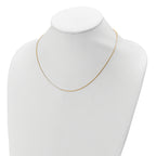 SS Gold-plated .85mm Box 1in+1in Adjustable Chain