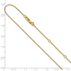 SS Gold-plated .85mm Box 1in+1in Adjustable Chain