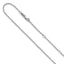 SS Rh-plate Polish/Dia-cut 1.45mm Cable 1in+1in Adjustable Chain