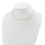 SS Gold-plat Polish/Dia-cut 1.45mm Cable 1in+1in Adjustable Chain