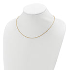 SS Gold-plat Polish/Dia-cut 1.45mm Cable 1in+1in Adjustable Chain