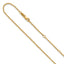 SS Gold-plat Polish/Dia-cut 1.45mm Cable 1in+1in Adjustable Chain