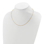 SS Gold-plat Polished/Dia-cut 1.4mm Cable 1in+1in Adjustable Chain