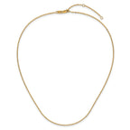 SS Gold-plat Polished/Dia-cut 1.4mm Cable 1in+1in Adjustable Chain