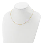 SS Gold-plat Polished/Dia-cut 1.4mm Cable 1in+1in Adjustable Chain