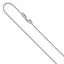 Sterling Silver Rh-plated .95mm Rolo 1in+1in Adjustable Chain