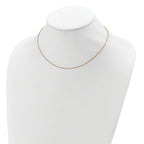 Sterling Silver Gold-plated 1.1mm Rolo 1in+1in Adjustable Chain