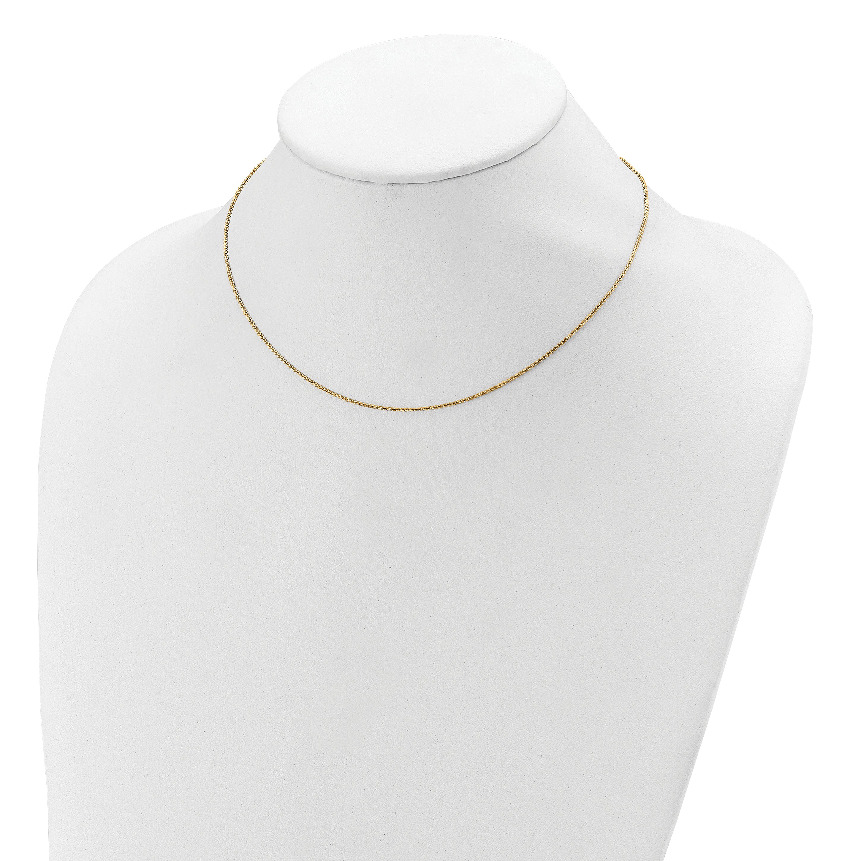 Sterling Silver Gold-plated 1.1mm Rolo 1in+1in Adjustable Chain