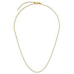 Sterling Silver Gold-plated 1.1mm Rolo 1in+1in Adjustable Chain