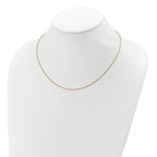 Sterling Silver Gold-plated 1.1mm Rolo 1in+1in Adjustable Chain