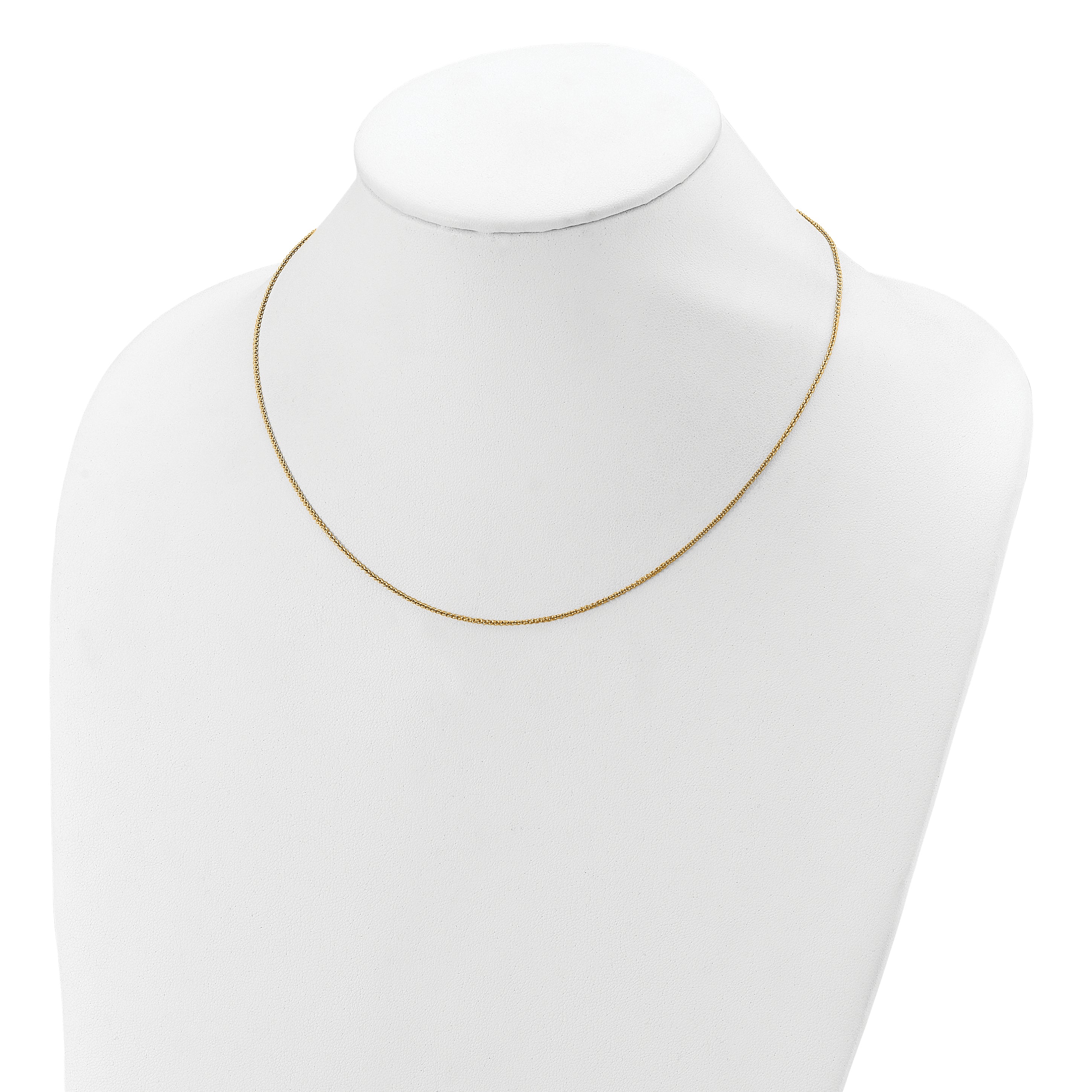 Sterling Silver Gold-plated 1.1mm Rolo 1in+1in Adjustable Chain
