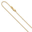 Sterling Silver Gold-plated 1.1mm Rolo 1in+1in Adjustable Chain
