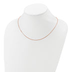 SS Rose Gold-plated 1.1mm Box 1in+1in Adjustable Chain