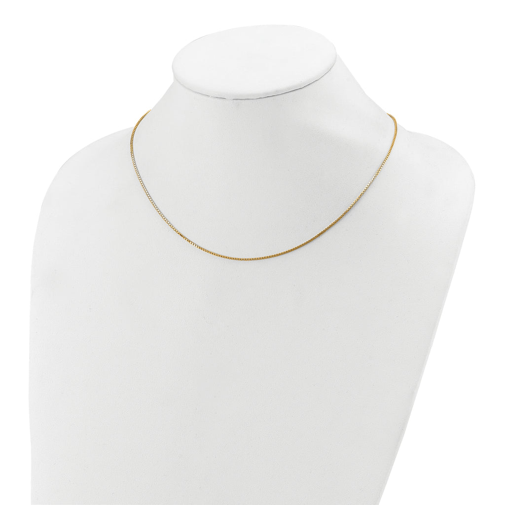 SS Gold-plated 1.1mm Box 1in+1in Adjustable Chain