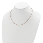 Sterling Silver Rose Gold-plated 1.3mm Spiga 1in+1in Adjustable Ch